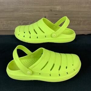 Rugged Shark Men's Comfort EVA Lime Neon Clog Sandals Water Shoes Size 12